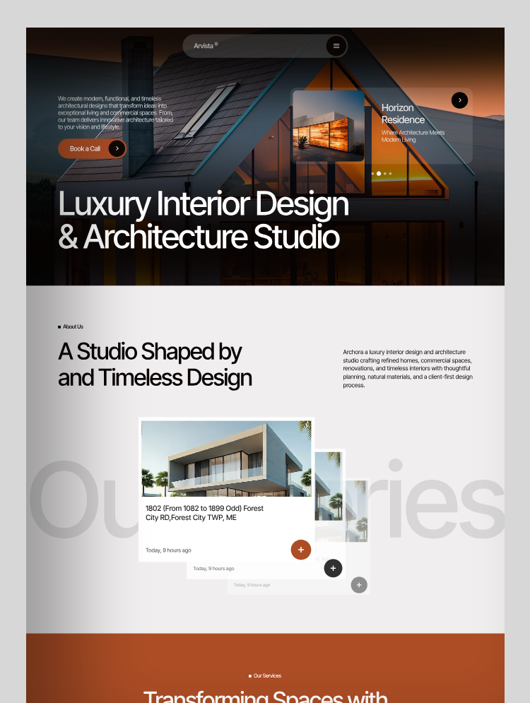 Modern website template preview